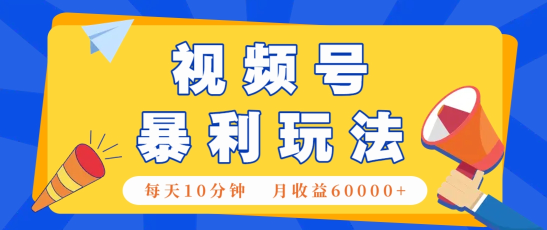 视频号AI赚钱法，每天只需10分钟，月入6万+！(超详细拆解)-云创项目库