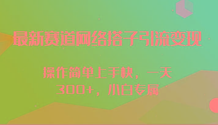 最新赛道网络搭子引流变现!!操作简单上手快，一天300+，小白专属-云创项目库