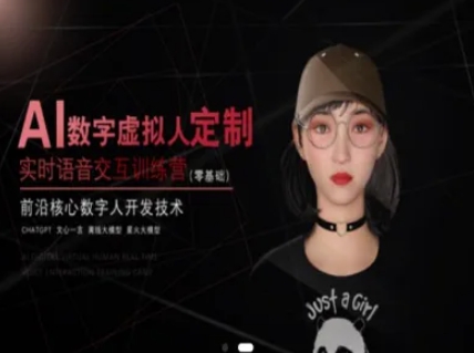 AI数字虚拟人定制，实时语音交互训练营(零基础)，前沿核心数字人开发技术-云创项目库