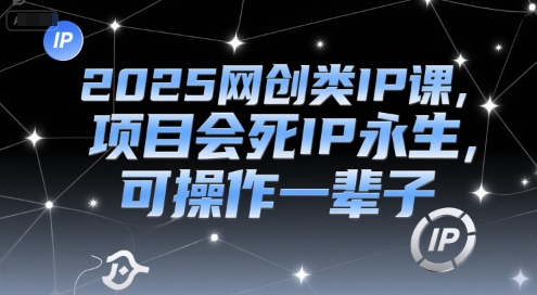 2025网创类IP课，项目会死IP永生，可操作一辈子-云创项目库