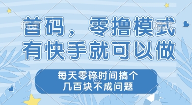 首码零撸项目，有快手就可以做，每天业务时间搞个几张不是问题【揭秘】-云创项目库