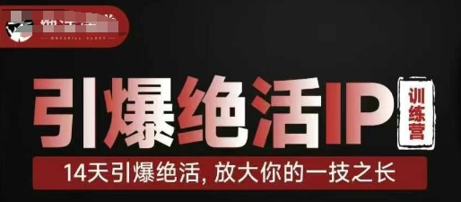引爆绝活IP训练营，14天引爆绝活，放大你的一技之长-云创项目库