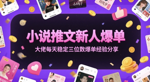 小说推文新人爆单大佬每天稳定三位数爆单经验分享-云创项目库