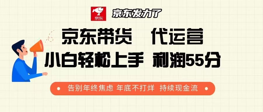 京东带货 代运营 利润55分 告别年终焦虑 年底不打烊 持续现金流-云创项目库