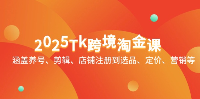 2025Tk跨境淘金课：涵盖养号、剪辑、店铺注册到选品、定价、营销等-云创项目库