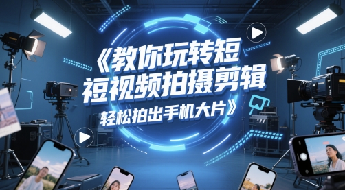 教你玩转短视频拍摄剪辑，轻松拍出手机大片-云创项目库