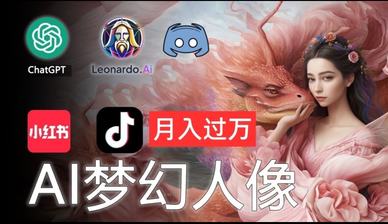 AI摄影梦幻人像：零基础也能月入过万的秘密【揭秘】-云创项目库