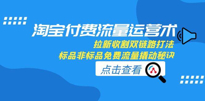 淘宝付费流量运营术，拉新收割双链路打法，标品非标品免费流量撬动秘诀-云创项目库