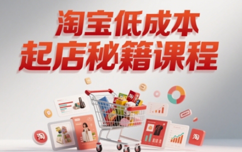 淘宝低成本起店系统课，助你快速起店，实现弯道超车-云创项目库