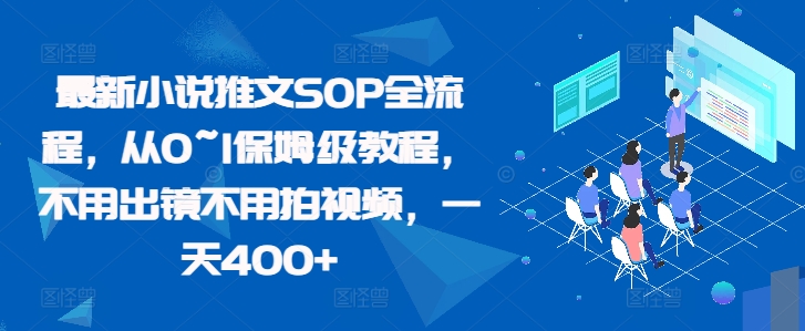 最新小说推文SOP全流程，从0~1保姆级教程，不用出镜不用拍视频，一天400+-云创项目库
