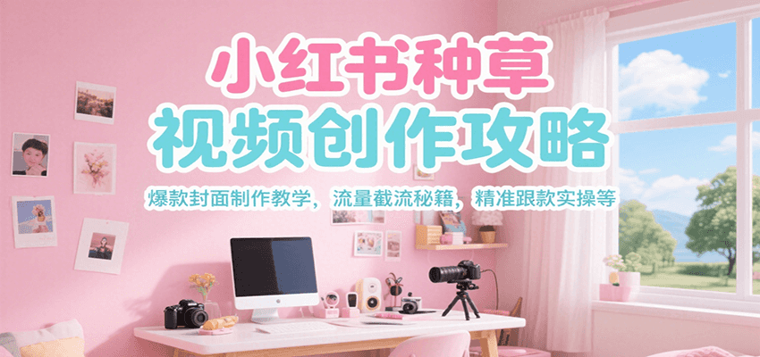 小红书种草视频创作攻略，爆款封面制作教学 ，流量截流秘籍 ，精准跟款实操等-云创项目库