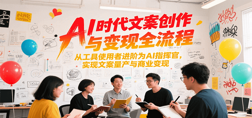 AI时代文案创作与变现全流程，从工具使用者进阶为AI指挥官，实现文案量产与商业变现-云创项目库