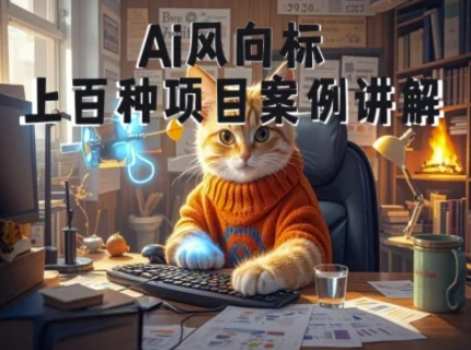 Ai风向标-附100种项目案例玩法-0基础小白到大神ai视频商业应用教学-云创项目库