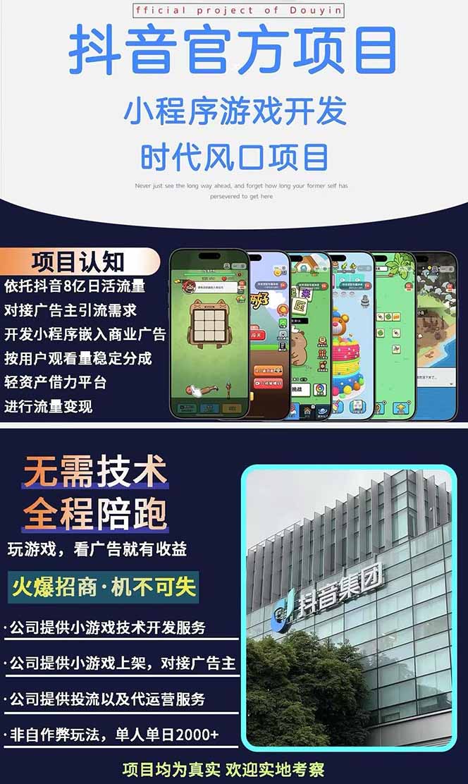 图片[1]-2025最热抖音官方项目 Ai时代风口项目小程序游戏开发 实测单个游戏日收…-云创项目库