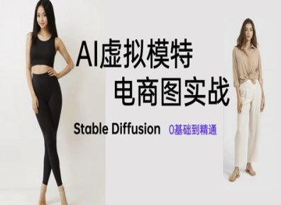 AI虚拟模特电商图实战，AI绘画Stable Diffusion 0基础到精通-云创项目库