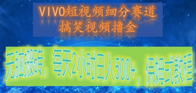 VIVO短视频细分赛道，搞笑视频撸金，无脑搬砖，每天2小时日入500+，保姆式教程-云创项目库