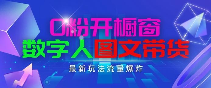 抖音最新项目，0粉开橱窗，数字人图文带货，流量爆炸，简单操作，日入1K+【揭秘】-云创项目库