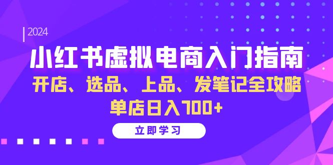 小红书虚拟电商入门指南：开店、选品、上品、发笔记全攻略 单店日入700+(更新)-云创项目库